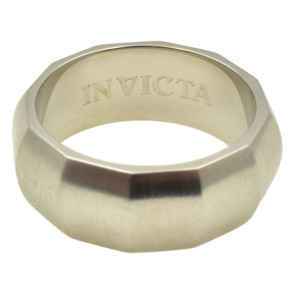 Invicta 2506L Brushed Stainless Steel Men's Ring Size 9 Large Inside Engraved